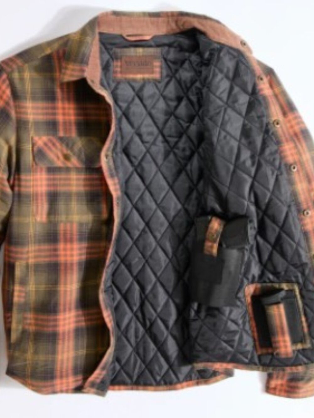 Concealed Carry Quilt Lined Shirt Jacket - Army | XL